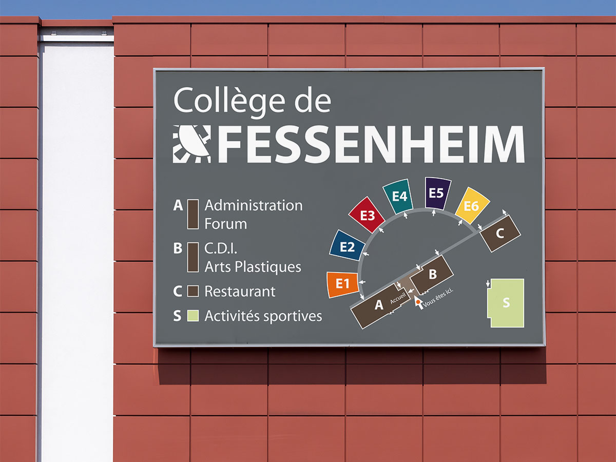signalétique du collège de Fessenheim