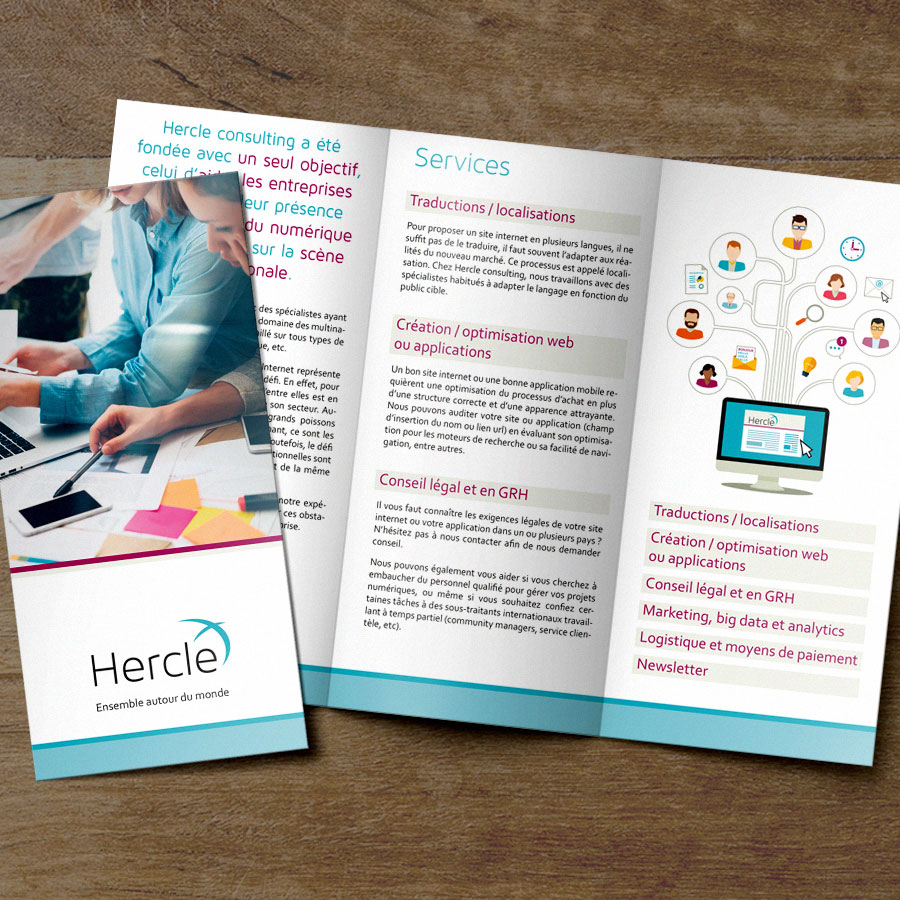 Dépliant pour une agence de consulting